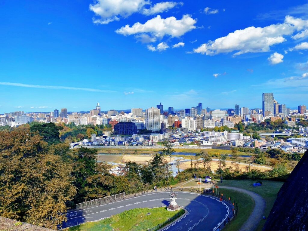 仙台城跡の景色