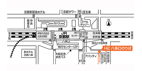 京阪バス 京都系統【KY】京都駅八条口【KY2】バス乗り場