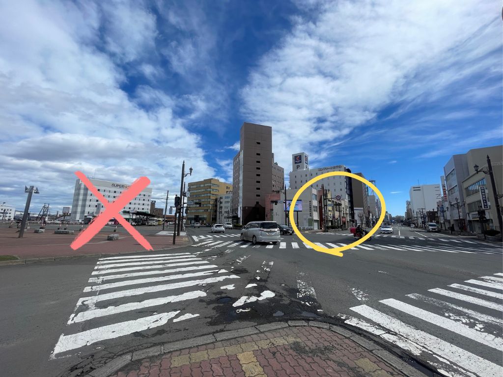 釧路駅前　ニュースター号バス停