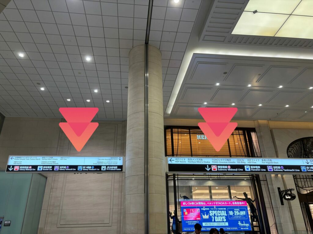 大阪駅前（東梅田駅）バスのりばへのアクセス