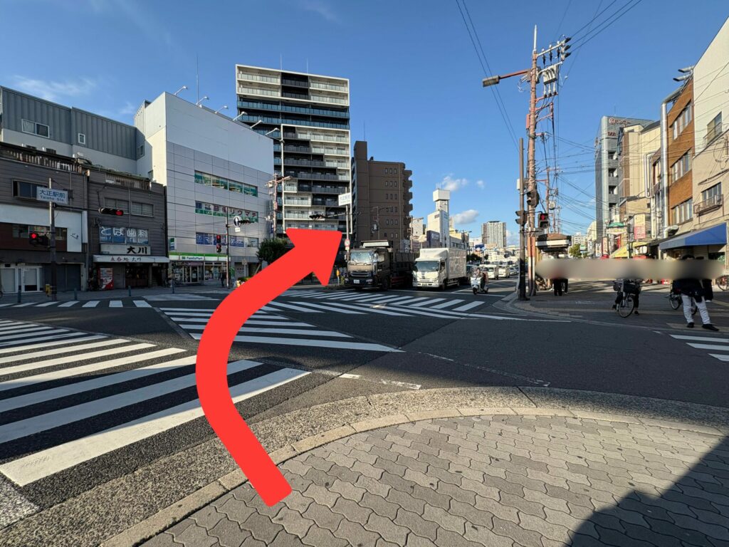 大正駅から京セラドーム大阪へのルート