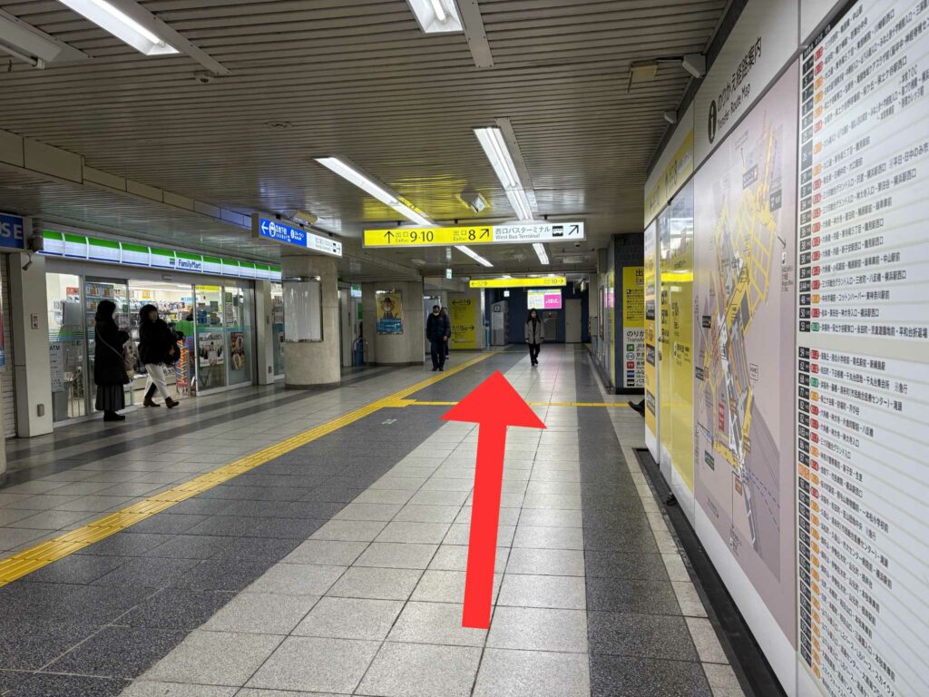 相鉄線から横浜駅西口第２ターミナルへのアクセス