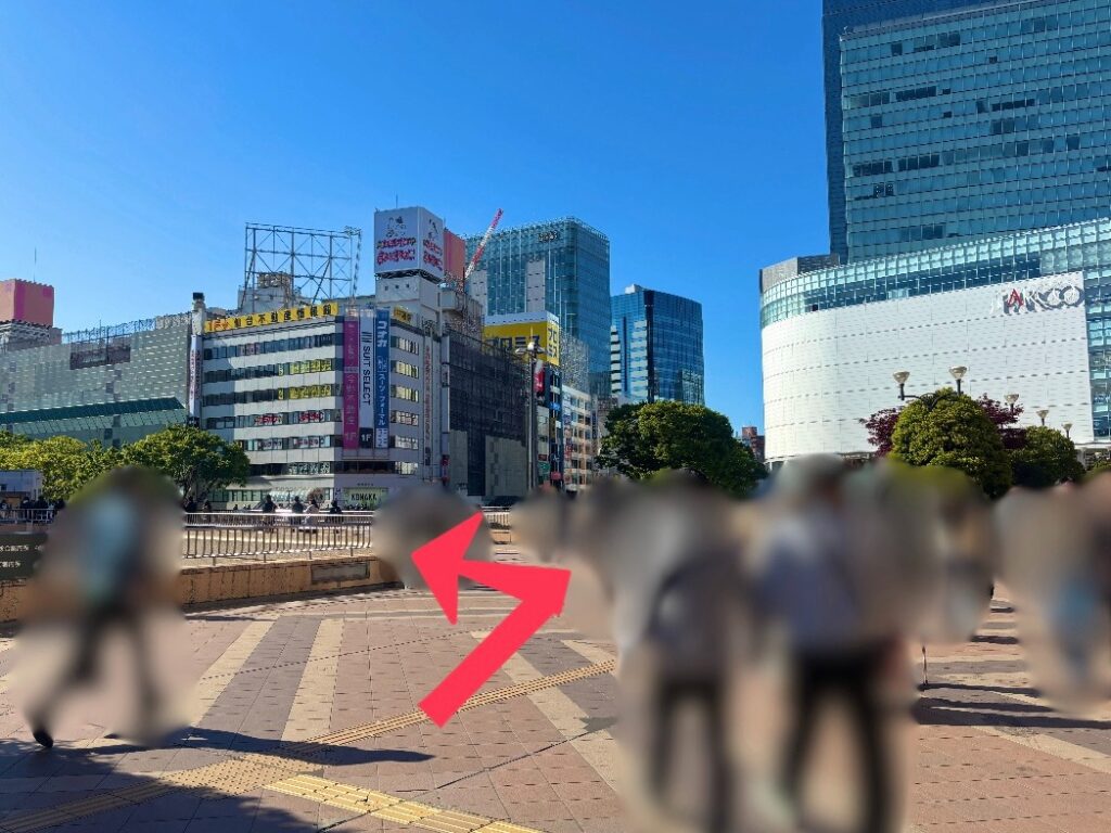 JR仙台駅を出た後の様子と進む方角