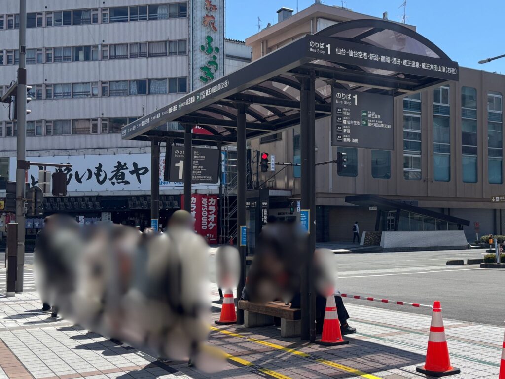 （山形ー仙台空港）バスのりば１の様子