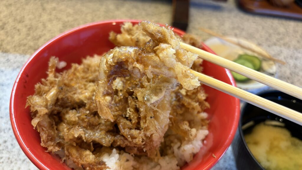 天よし・白えびかき揚げ丼
